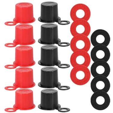 Imagem de Tampa do terminal da bateria, 10 peças, tampa superior do poste da bateria do carro com calço protetor isolador do terminal da bateria do veículo para automóvel, RV e barco