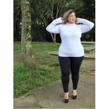 Imagem de Blusa de frio 2 pele plus size - KGENTE, Branco, G1