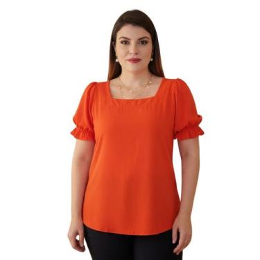 Imagem de Blusa Social Feminina Manga Bufante Princesa em Viscolinho Elegante - 