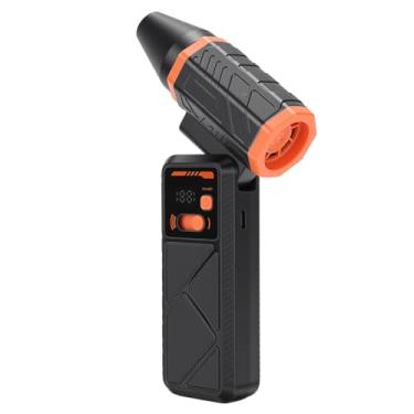 Imagem de Luocute Espanador de Ar Elétrico, Soprador de Ar Sem Fio de 130000 RPM Com Luz LED e Carregamento Tipo C, Ventilador Turbo de Bateria de 4000 MAh para Teclado de Computador, Carro, (Laranja)