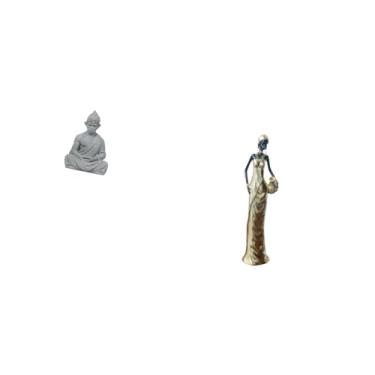 Imagem de Fenteer Estátua de Buda Macaco Sol Wukong Tribal Africana, Estatueta Colecionável em Miniatura, Escultura, Ornamento de Mesa, Presente Decorativo Vinta