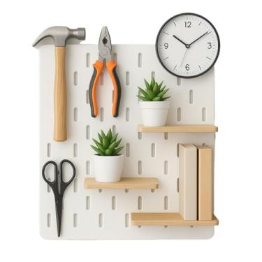 Imagem de Painel Organizador Pegboard Gamer Ferramentas Acessórios(BRANCO)