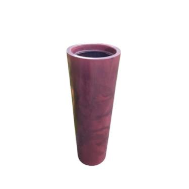 Imagem de Vaso polietileno para plantas decorativo coluna Ibiza efeito ESCOVADO/LISO E MARMORIZADO 68x25 (VINHO MARMORIZADO)