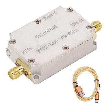 Imagem de Amplificador de banda larga rf, módulo amplificador de alto ganho rf de 10m-6ghz, módulo amplificador de banda larga rf de baixo