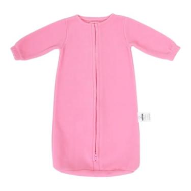 Imagem de Saco de Dormir Bebe com Manga em Tecido Soft com Zíper Invertido (Rosa, M)