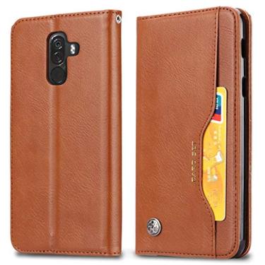 Imagem de Knead Skin Texture Horizontal Flip Leather Case for Xiaomi Pocophone F1, with Photo Frame & Holder & Card Slots & Wallet (Color : Brown)