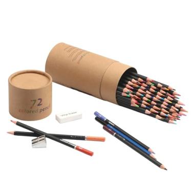 Imagem de Conjunto de lápis de colorir, lápis de colorir | Alunos desenhando lápis,Lápis de cor de 72 cores para adultos, lápis de coloração profissional para desenhar esboçar mistura de sombreamento