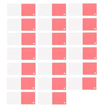 Imagem de Cartão de felicitações interior em branco de cor única conjunto de 20 unidades para enviar bênçãos incentivo amizade cartões inspiradores 20 x 8,5 cm papelão (Coração Vermelho)