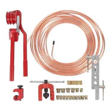 Imagem de Ferramenta de alargamento - Conjunto de cortador de alargador de tubos, ferramenta de dobra de corte de alargamento de tubo de 3/40.6 cm para reparo automotivo Refrigeração Instalação HVAC Reboque de