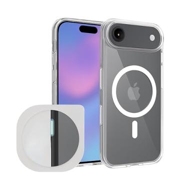 Imagem de ZYGNAL Capa de ajuste fino para iPhone Air, compatível com MagSafe, botão de controle de câmera embutido, TPU transparente à prova de choque, bloqueio magnético forte, anti-impressão digital