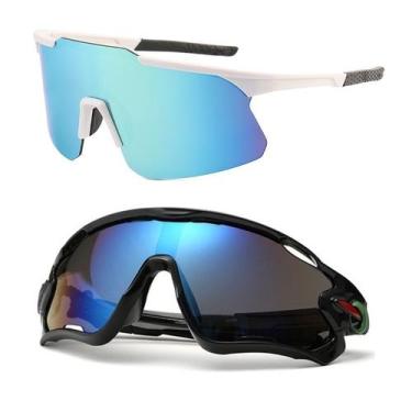 Imagem de Óculos De Sol Espelhado Ciclismo Corrida Volêi UV400 Kit 2 - PENDULARI