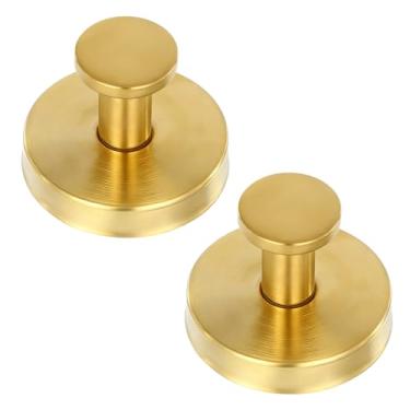 Imagem de Xthrotsenk 2 peças de ganchos dourados com ventosa de sucção para coroas de porta, guirlandas para porta da frente, guirlandas douradas, cabides para casa, escritório, quarto, portas de vidro, Natal