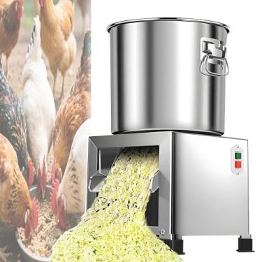 Imagem de CNAOHGHN Processador Comercial De RaçãO Para Aves,Picador De Legumes EléTrico De 1000w A 1800w,Picador De Legumes EléTrico De 3500 Rpm Com 4 LâMinas, ProduçãO De 50 A 120 Kg/H