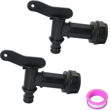 Imagem de ITROLLE 2PCS IBC Ton Barrel Válvula Acessórios Substituição Específica Torneira Torneira Bico Com Fixadores Rosqueados Plástico 119x80mm Para Bebidas Dispensadores de Água Vinho Cerveja Fermentação