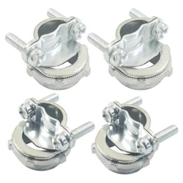 Imagem de Moicstiy Conectores de cabo tipo braçadeira de 1/5.1 cm, 4 peças de acessórios para cabos de proteção de conduítes metálicos