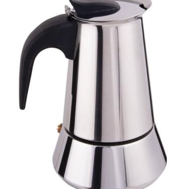 Imagem de Cafeteira Italiana Inox Premium para 6 Xícaras, Aço Inoxidável