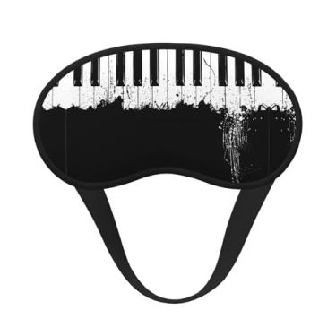 Imagem de Máscara de dormir blackout com estampa de piano, máscara para os olhos, leve, macia, para dormir, meditação, viagem, ioga