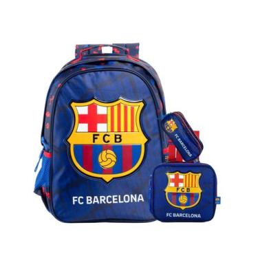 Imagem de Kit Escolar Barcelona Mochila Costas + Lancheira + Estojo - Xeryus