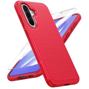 Imagem de FNTCASE Capa para celular Galaxy A36-5G: Capa protetora de camada dupla para Samsung A36 A56 5G resistente à prova de choque resistente com traseira texturizada antiderrapante - proteção militar