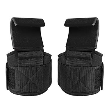 Imagem de Ganchos de Levantamento Peso Cintos Pulso para Pesado Halteres Luva Esporte Musculação Almofadas Grip Morto Powerlifting Pull Up
