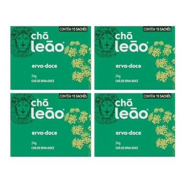 Imagem de Chá Leão Ervas 4 Caixas 60 Sachês - Embalados Individualmente (Erva - Doce)