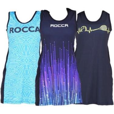 Imagem de Kit 3 Vestidos Beach Tennis Sublimado com Short Bolso Esportivo Praia-Feminino