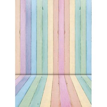 Imagem de Pano de fundo colorido de páscoa de madeira, 1,2 x 1,8 m, textura rústica pastel, tema de primavera, pano de fundo de festa, decoração de festa de aniversário, decoração de festa de aniversário