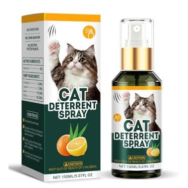 Imagem de Spray dissuasor de gatos, repelente natural seguro para gatos interno e externo, dissuasor de spray para marcação de urina, auxílio de treinamento de dissuasão de arranhões para móveis de sofás