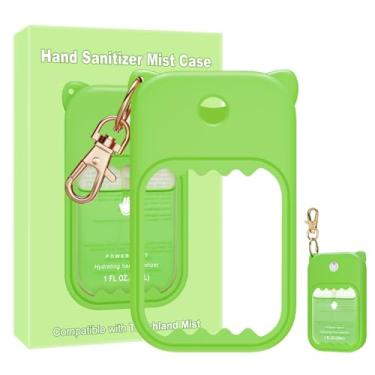 Imagem de taessv Capa de silicone para Touchland Touchland, porta-chaves fofo, compatível com Touchland Power Mist Gentle Mist Glow Mist, verde