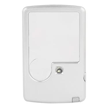 Imagem de EVGATSAUTO Lupa de Cartão de Crédito Com Luz LED Lente 3X 6X Vidro de Leitura Portátil para Livro e Jornal