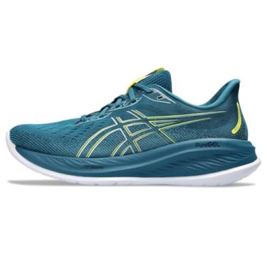 Imagem de Asics Tênis de corrida masculino Gel-Cumulus 26, Azul-petróleo/amarelo brilhante, 40 BR