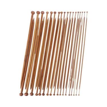 Imagem de Conjunto De Agulhas De Tricô De Bambu 36PCS Ponta Única 2-10mm Para In