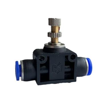 Imagem de LSA6 10 peças 6 mm a 6 mm conector de ar rápido controlador de velocidade do conector pneumático
