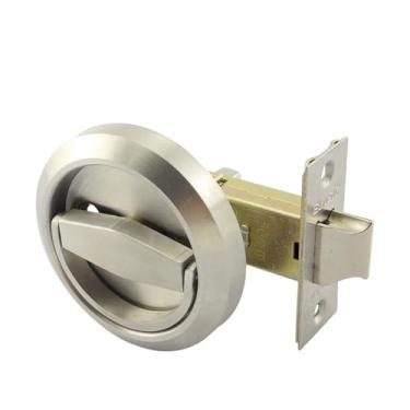 Imagem de Fechaduras ocultas de aço inoxidável puxador de cozinha quarto puxadores invisíveis fechadura mecânica externa 1 peça (conjunto de desenho de fio)