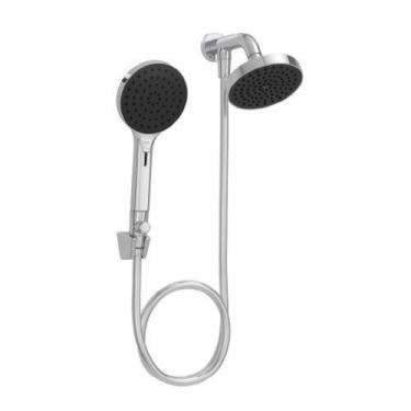 Imagem de Chuveiro Flex Redondo Parede 126mm Cromado - Deca 142x126x216 - Liga d