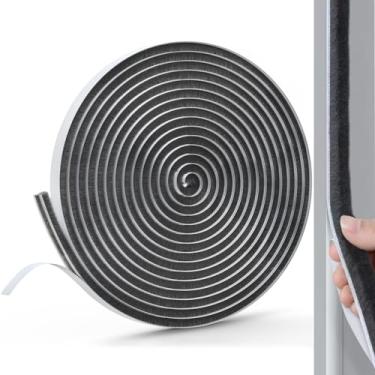 Imagem de WEZKYLCG Escova para decapagem climática, tira de vedação de porta para moldura de porta, tampa autoadesiva de isolamento de janela para inverno, isolamento térmico à prova de som (cinza, 0,35 m de