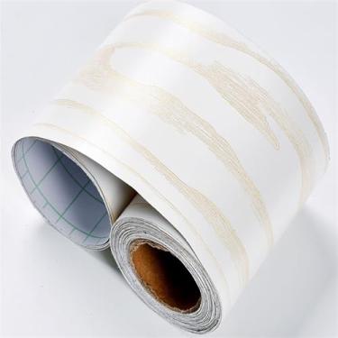 Imagem de GQQGSHOP Faixa autoadesiva de borda de parede de 5 metros à prova d'água, decoração de borda de parede, painéis de parede de PVC, borda de teto, moldura de porta, linha de cintura, decoração de