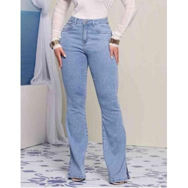 Imagem de Calça Flare Jeans Feminina Biotipo Petit Para Baixinhas Original Premi