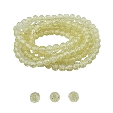 Imagem de DandS ltd Contas de vidro Crackle Lampwork para fabricação de joias, pulseiras DIY vibrantes, colares, suprimentos de miçangas e kits de artesanato para joias artesanais, 80 peças 0,39 polegadas (10