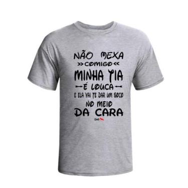 Imagem de Camiseta camisa infantil tia louca titia dinda madrinha - Dogs, Cinza,