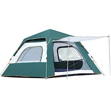 Imagem de AkosOL Barracas de acampamento para 3 a 4 pessoas, 5 a 6 pessoas, à prova d'água e à prova de vento, fáceis de instalar, mochilão, ventiladas e adequadas para viagens ao ar livre e caminhadas