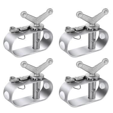 Imagem de Conjunto de guinchos de cobertura de piscina de liga de alumínio, 4 peças de cabo de guincho de cobertura de piscina, catraca de piscina acima do solo, personalizável para capô de carro de barraca de