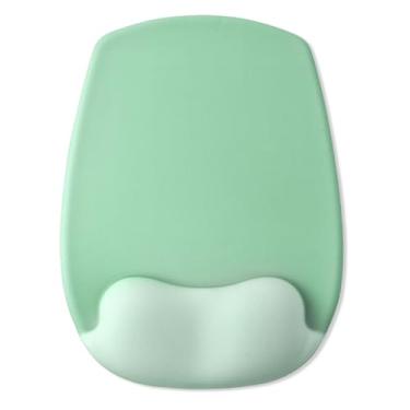 Imagem de Mouse pad com suporte para descanso de pulso, mousepad ergonômico com almofada de gel confortável, mouse pad para jogos com superfície lisa de lycra e base de poliuretano antiderrapante, para laptop