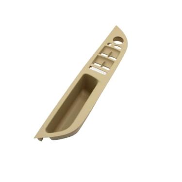 Imagem de LHD RHD Tampa do interruptor da janela do carro Maçaneta da porta Painel de apoio de braço Substituição da guarnição compatível com BMW Série 5 E60 E61 2006 2007 2008 2009 2010 51416983703(LHD Beige)