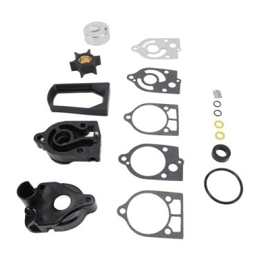 Imagem de aqxreight Kit de Impulsor de Bomba 17PCS para Motores de Popa Kit de Reparo Completo para Motores de 2 Tempos Inclui Base de Carcaça do Impulsor e Juntas de Aço Inoxidável de Grau Marinho