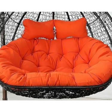 Imagem de Almofada dupla para cadeira de balanço, almofada impermeável e espessa para assento de cesto suspenso, somente a almofada para cadeira de rede suspensa (G, 150 * 110 cm/59 * 43 pol.)