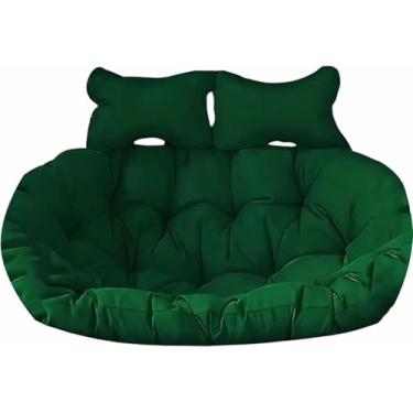 Imagem de Almofada de substituição impermeável para cadeira suspensa dupla em formato de ovo, 150 x 110 cm (59 x 43 polegadas), almofada para rede de 2 lugares (150 x 110 cm/59 x 43 polegadas)
