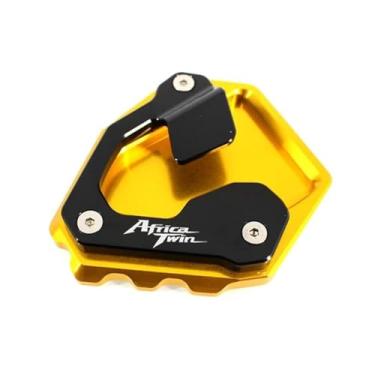 Imagem de Anti-derrapante Para crf1000l crf 1000l áfrica twin abs dct 2016 2017 2018 2019 cnc kickstand pé suporte lateral almofada de extensão(Gold Africa Twin)
