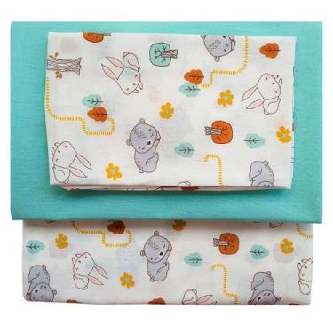 Imagem de Jogo Lençol para Quarto de Bebê 100Algodão Conjunto 3 Peças para Berço