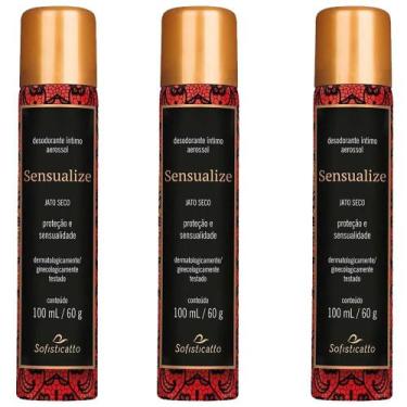 Imagem de Kit 3 Atacado Desodorante Íntimo Feminino Sensualize Sedução - Sofisti